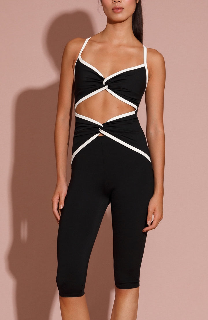 Lilo Rib Capri Suit Black