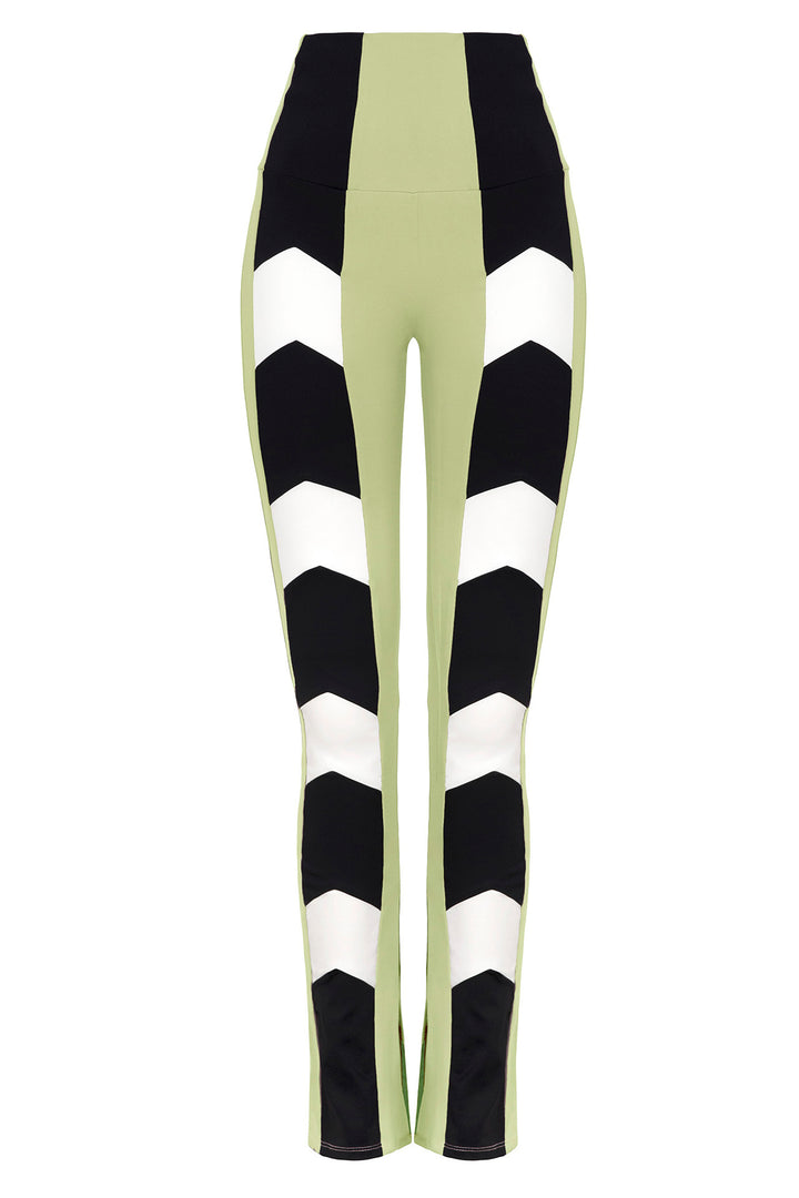 Front Arrow Slit Legging Juta Green