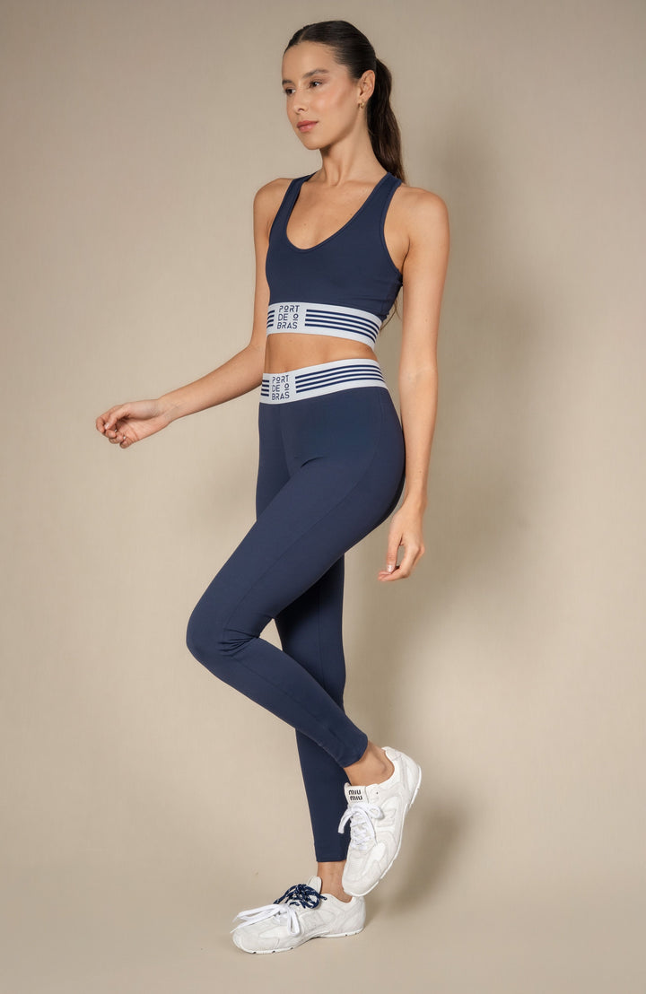 Aime Sports Bra Navy (Grey / Navy Band)