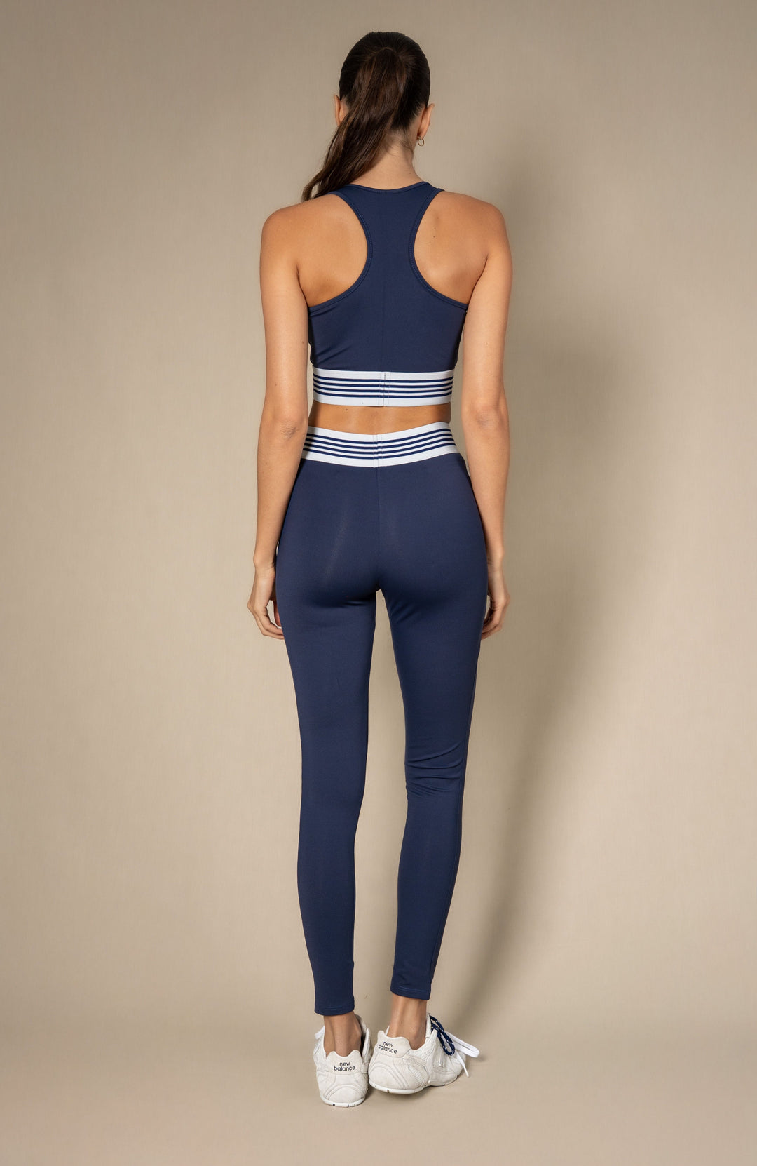 Aime Sports Bra Navy (Grey / Navy Band)