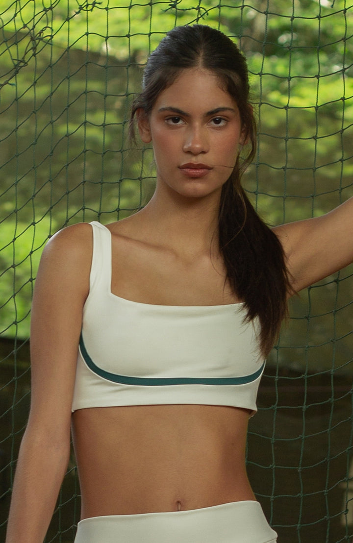 Blair Crop Top Chantilly / Emerald