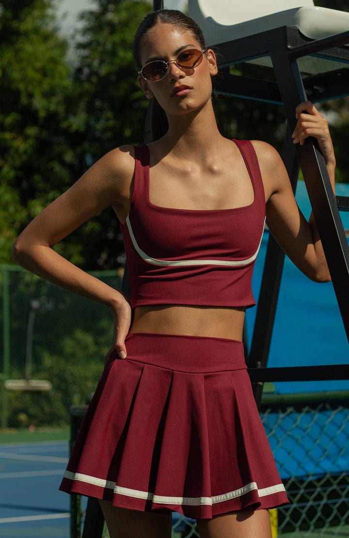 Blair Top Burgundy / Chantilly