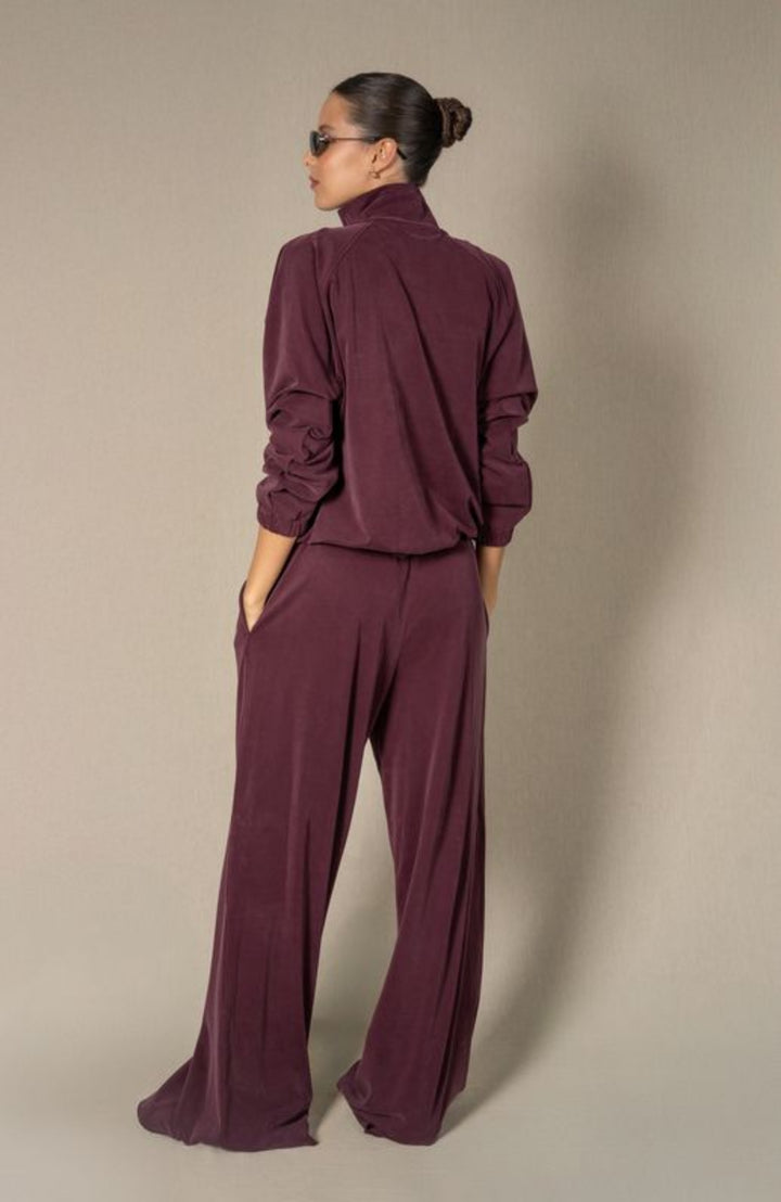 Lola Velvet Sweatpants Burgundy