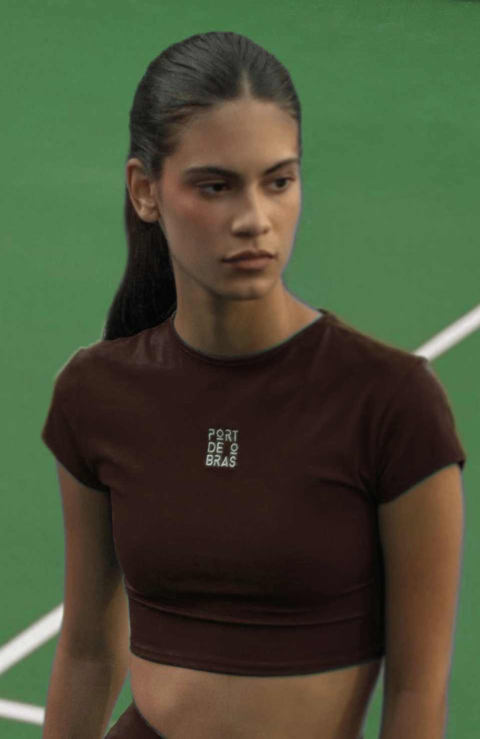PDB Crop Tee Dark Chocolate