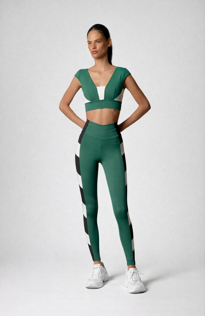 Single Arrow Legging Emerald / Black / Chantilly
