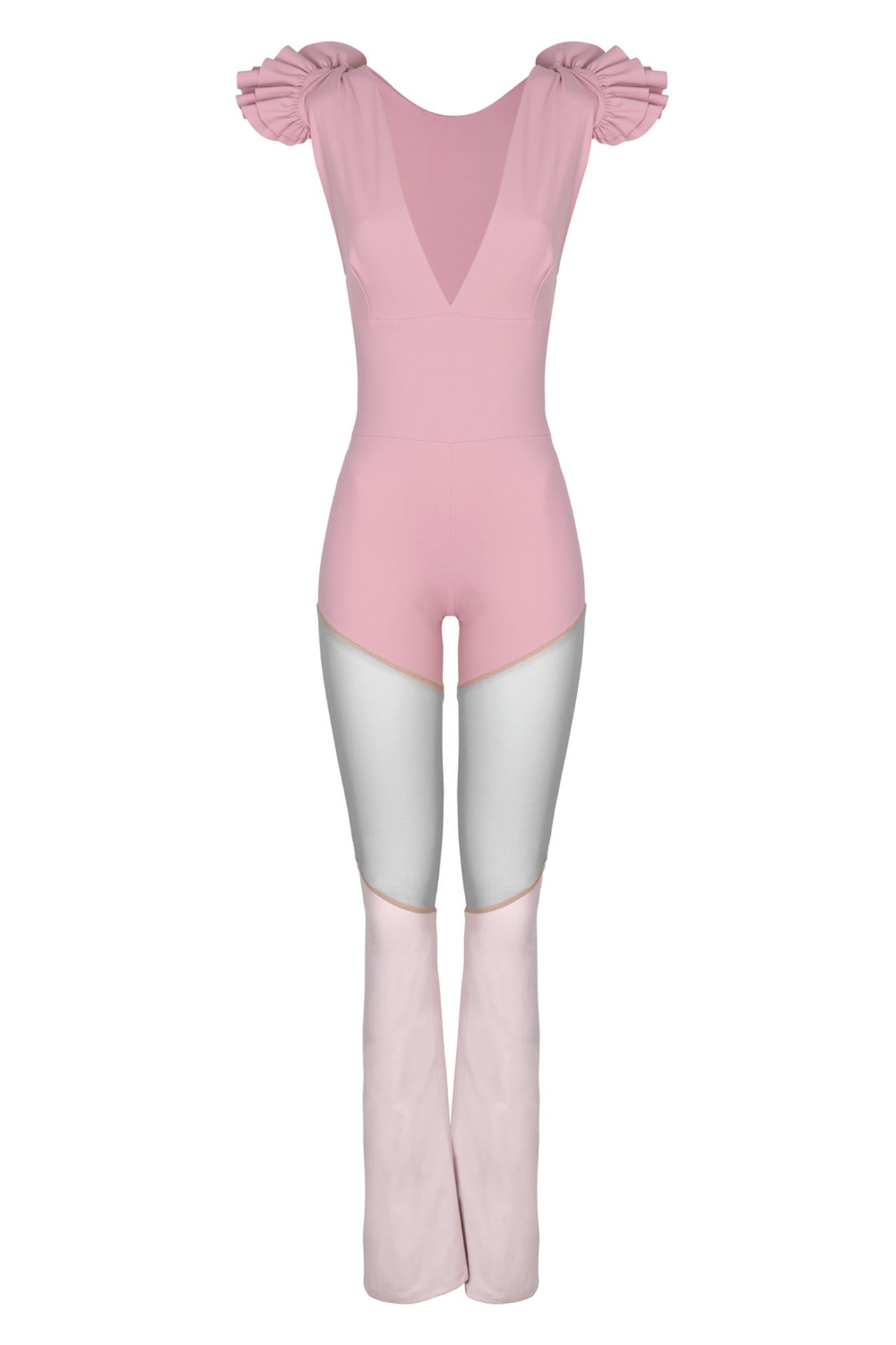 Christi Unitard Pink / Mauve Mesh / Plie – Port de Bras