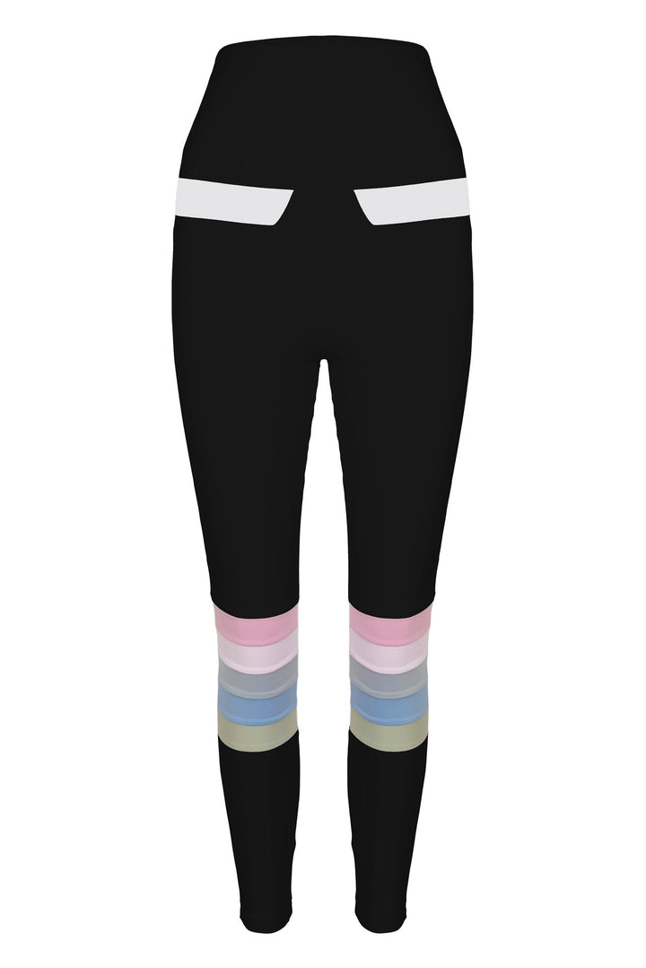Moto Rainbow Legging Black / Pastel