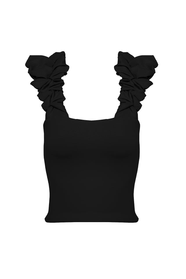 Scrunchie Tank Black